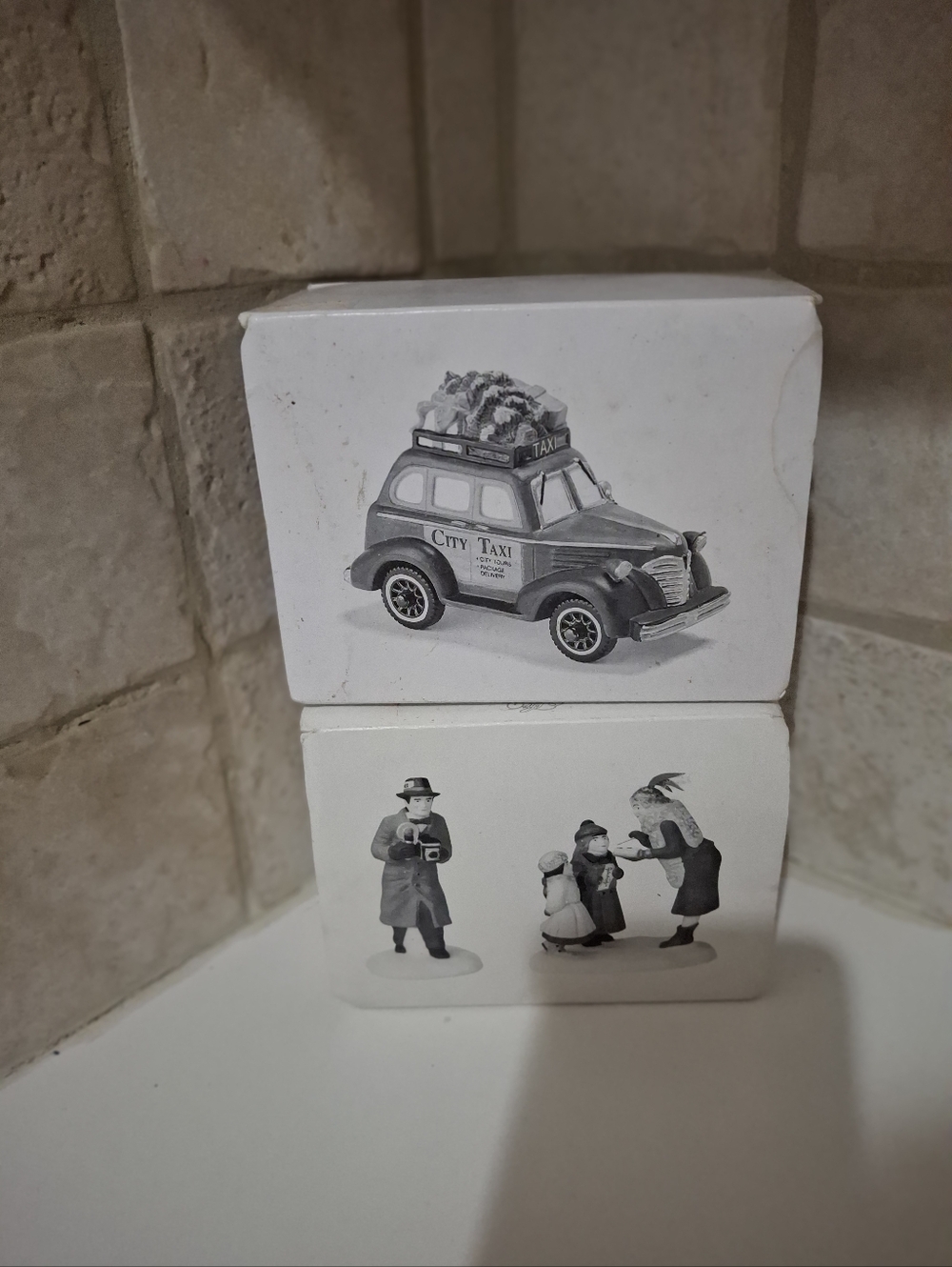 Dept 56 City Taxi & Big Smile For The Camera Bundle